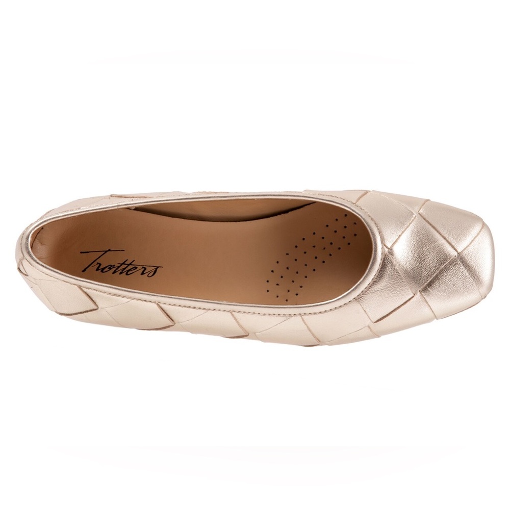 Trotters Hanny Ballet Flats - Gold Champagne